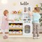 Plastic Kids Kitchen Playset with Cooking Accessories and Toy Cut table Veggies